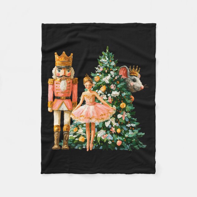 Couverture Polaire Retro Nutcracker Ballet Nk Christmas Xmas Vibes Wo (Devant)