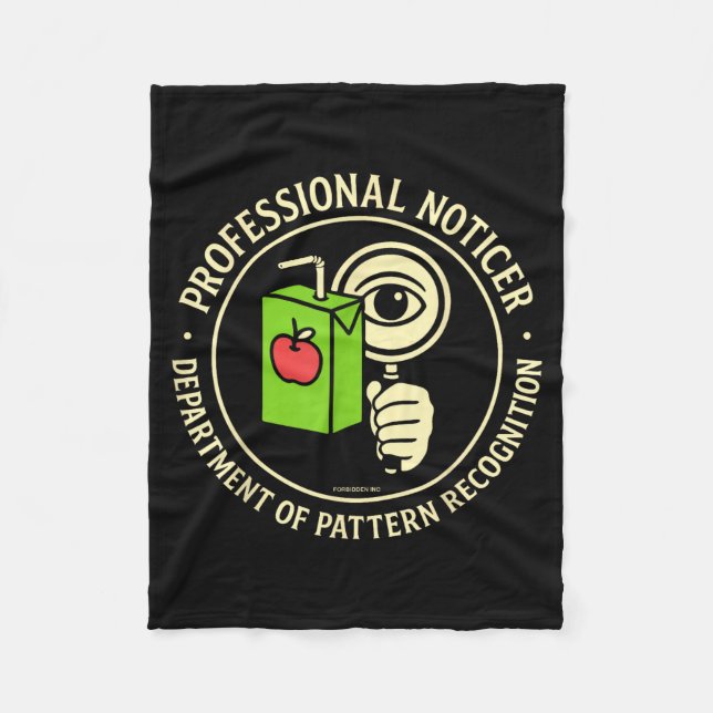 Couverture Polaire Retro Professional Noticer Department Of Pattern R (Devant)