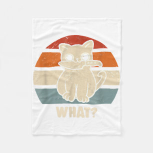 Couverture Polaire Rétro Quel Chat Couteau Miaou Kitty Drôles de Chat
