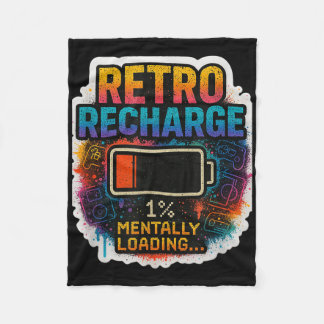 Couverture Polaire “retro Recharge – Mentally Loading…” 