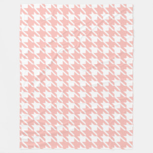 Couverture Polaire Retro rose Houndstooth Fleece Blanket cadeau