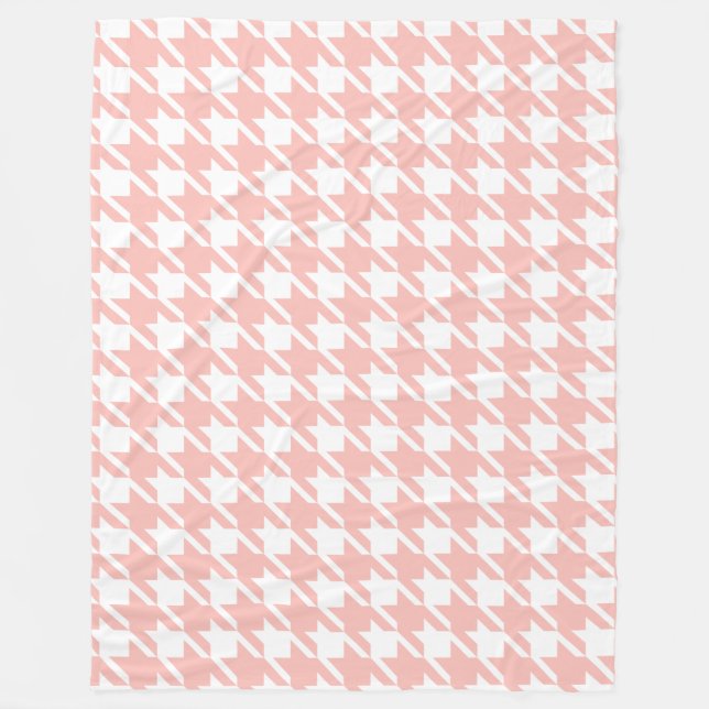 Couverture Polaire Retro rose Houndstooth Fleece Blanket cadeau (Devant)