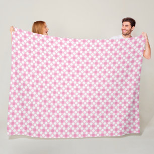 Couverture Polaire Rétro rose pois