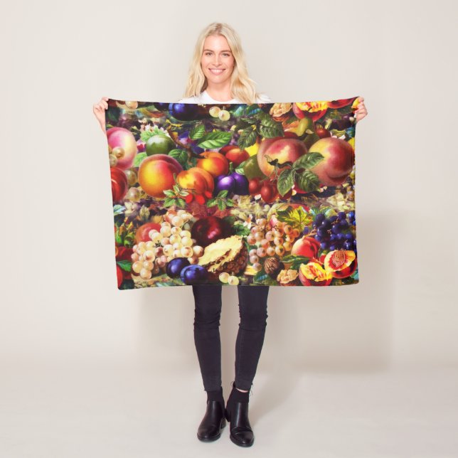 Couverture Polaire Retro Rustique Fruit Fruit Fruit Fruit Tropical Ét (En situation)