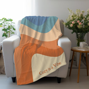 Couverture Polaire Retro Super Wave Motif Cosy est un Vibe