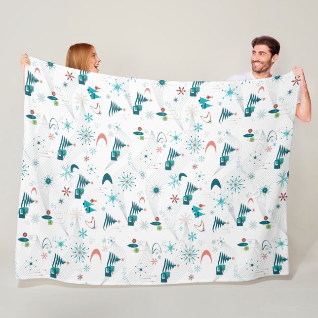 Couverture Polaire Retro Un Noël Go-Go (En situation)