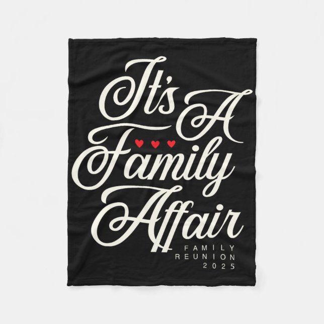Couverture Polaire Réunion de famille 2025 Amour de la fête de famill (Devant)