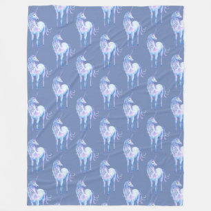 Couverture Polaire Rêve de licorne violette