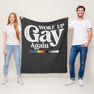 Couverture Polaire Réveillé Gay Encore Une Fois Soutien Fierté LGBT