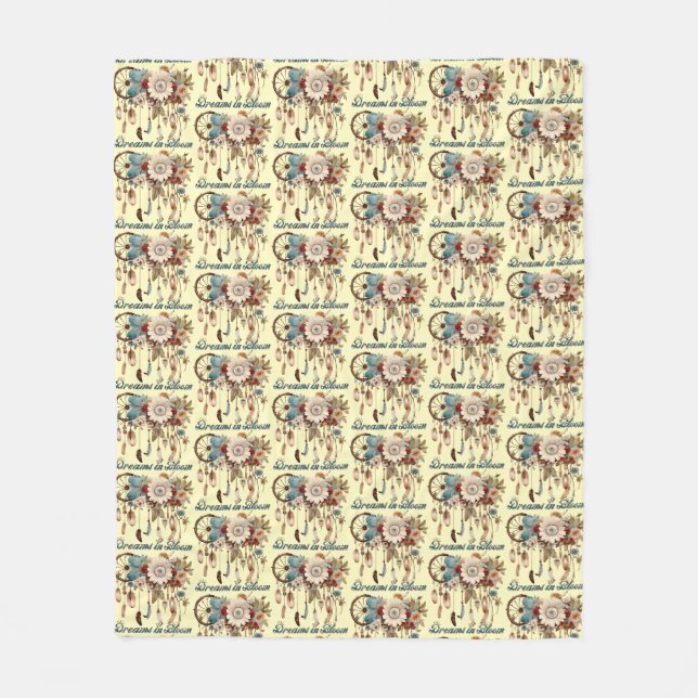 Couverture Polaire Rêves en fleurs (Devant)