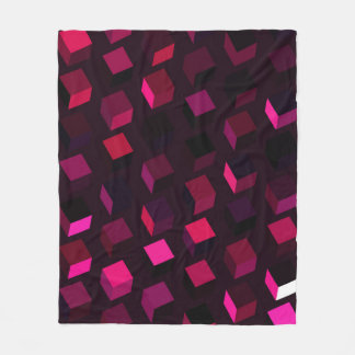 Couverture Polaire Rhombus rose foncé : Décor Abstrait rayonnant