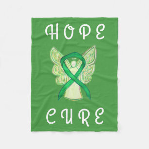 Couverture Polaire Ribbon Ange de sensibilisation au cancer surrénal 