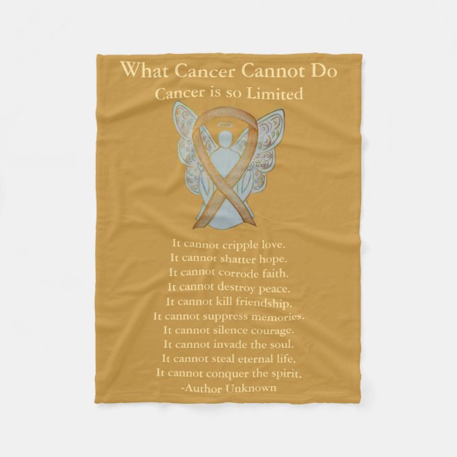 Couverture Polaire Ribbon de sensibilisation au cancer de l'enfance c (Devant)