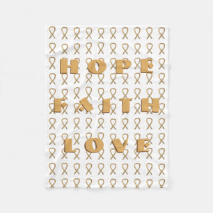 Couverture Polaire Ribbon de sensibilisation au cancer de l'enfance c