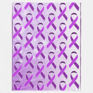 Couverture Polaire Ribbon de sensibilisation au violet Comforting Fle