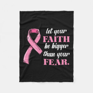 Couverture Polaire Ribbon Faith Cancer du sein Sensibilisation à la p