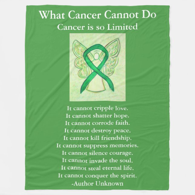 Couverture Polaire Ribbon Soft Chemo Blanche de sensibilisation au ca (Devant)