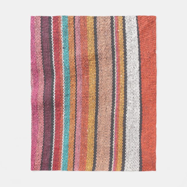 Couverture Polaire Richesse du tapis : Textures mexicaines péruvienne (Devant)