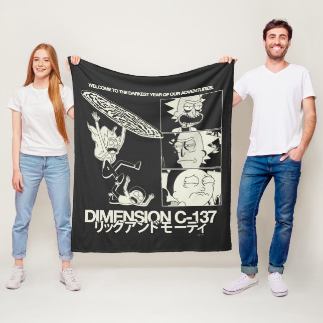 Couverture Polaire RICK ET MORTY™ | Dimension C-137 (En situation)