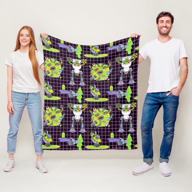 Couverture Polaire RICK ET MORTY™ | Motif du portail de prélèvement (En situation)