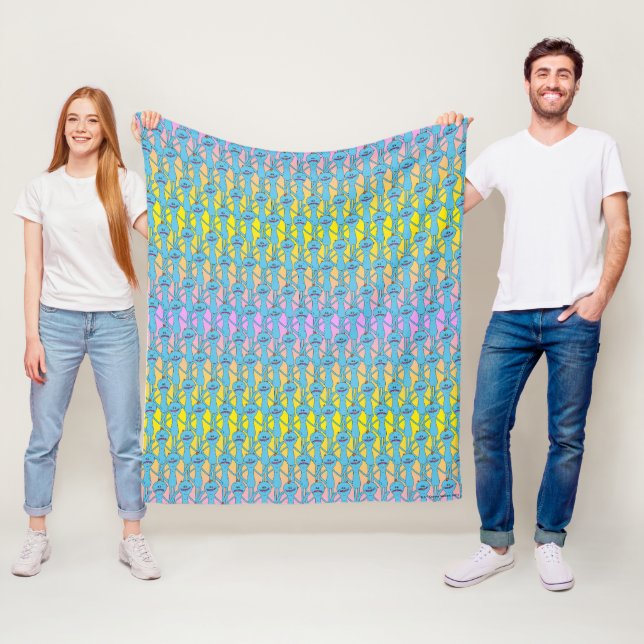 Couverture Polaire RICK ET MORTY™ | Rainbow M. Meeseeks Motif (En situation)