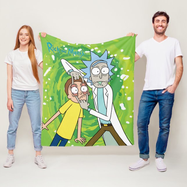 Couverture Polaire RICK ET MORTY™ | Regardez Ça (En situation)