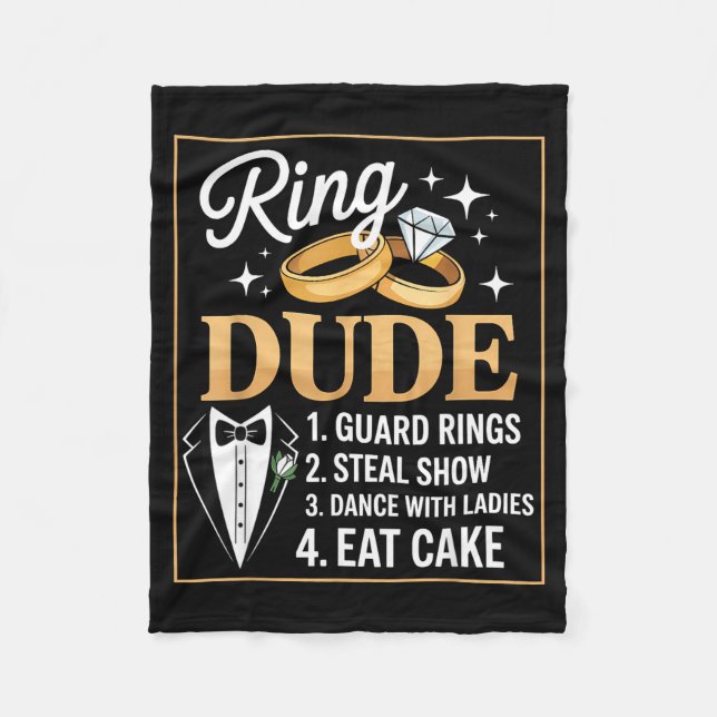 Couverture Polaire Ring Security Wedding Party Funny Ring Bearer  (Devant)