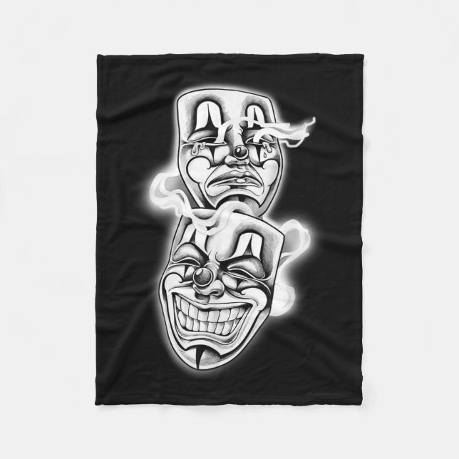Couverture Polaire Rire Maintenant Pleurer Plus Tard Chicano Tattoo F (Devant)