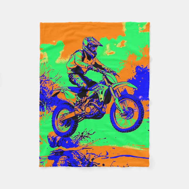 Couverture Polaire River Hopping - Motocross Rider (Devant)