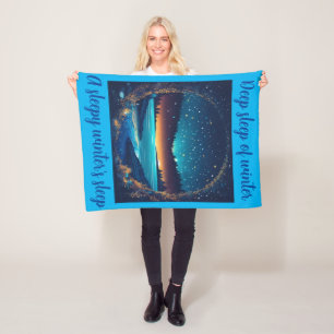 Couverture Polaire Rivière Abstraite Fierce avec les étoiles magiques
