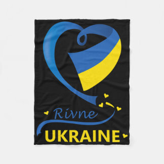 Couverture Polaire Rivne Ukraine National Flag Heart Emblem Crest 