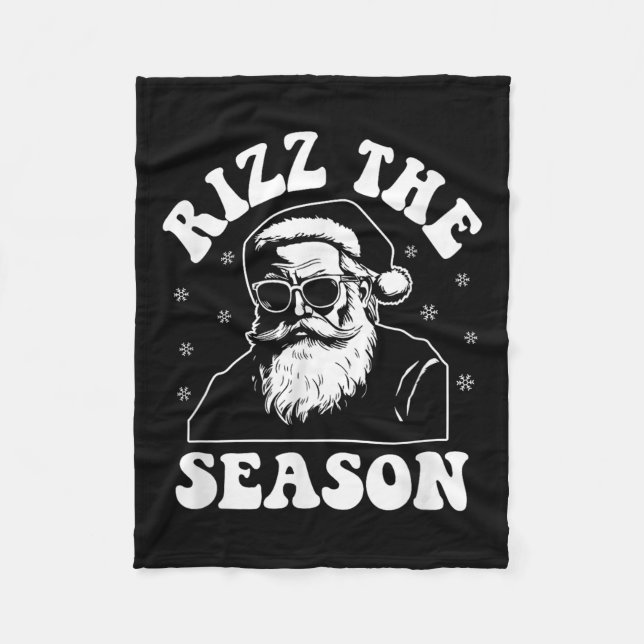 Couverture Polaire Rizz The Season Funny Christmas Rizzmas Santa Clau (Devant)