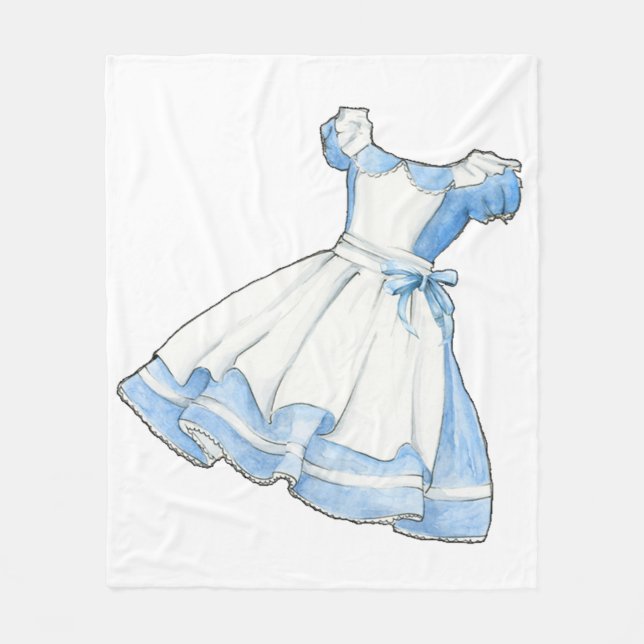 Couverture Polaire Robe d'Alice de livre d'histoire du pays des (Devant)