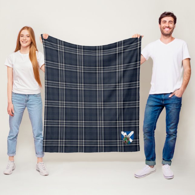 Couverture Polaire Robe Formelle de la marine écossaise Tartan Plaid (En situation)
