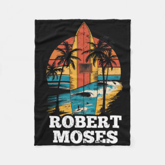 Couverture Polaire Robert Moses Surfboard Surfing Retro 