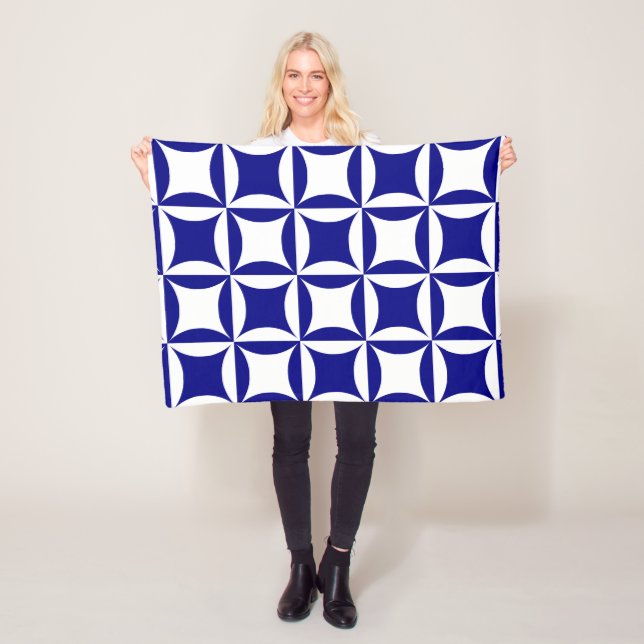 Couverture Polaire Roboter Peter pour payer Paul Motif bleu (En situation)