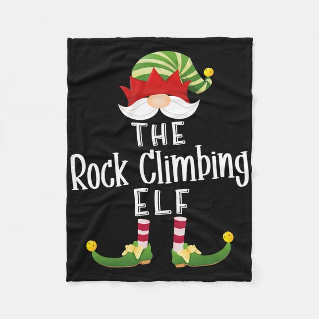 Couverture Polaire Rock Climbing Elf Group Christmas Funny Pajama Par (Devant)