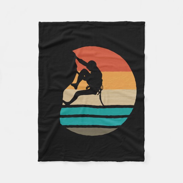 Couverture Polaire Rock Escalade Climber Retro (Devant)