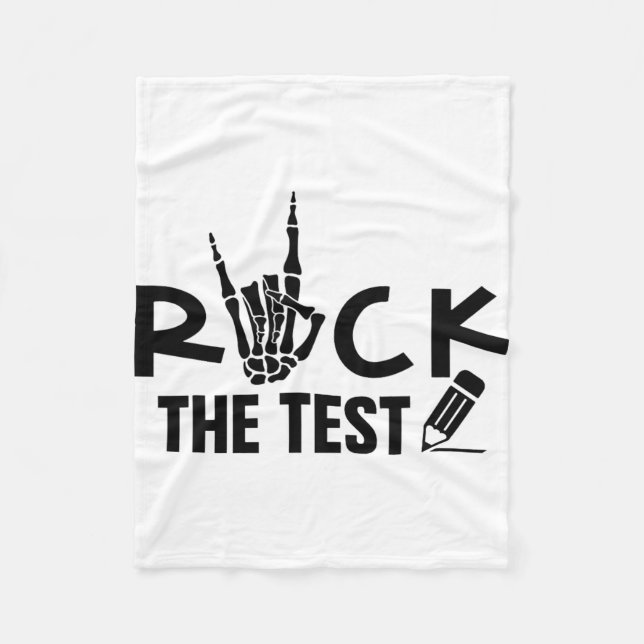 Couverture Polaire Rock The Test Test Test Examen Jour Pour L'Étudian (Devant)
