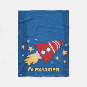 Couverture Polaire Rocket Ship et Stars