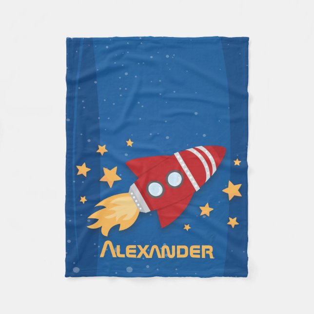 Couverture Polaire Rocket Ship et Stars (Devant)