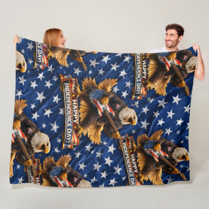 Couverture Polaire Rockstar American Eagle, joyeux Jour de l'Indépend
