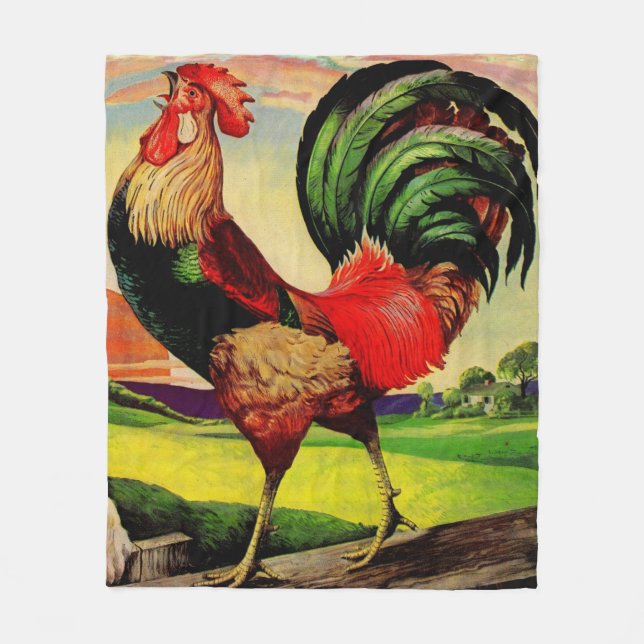 Couverture Polaire Rocky the Handsome Rooster (Devant)