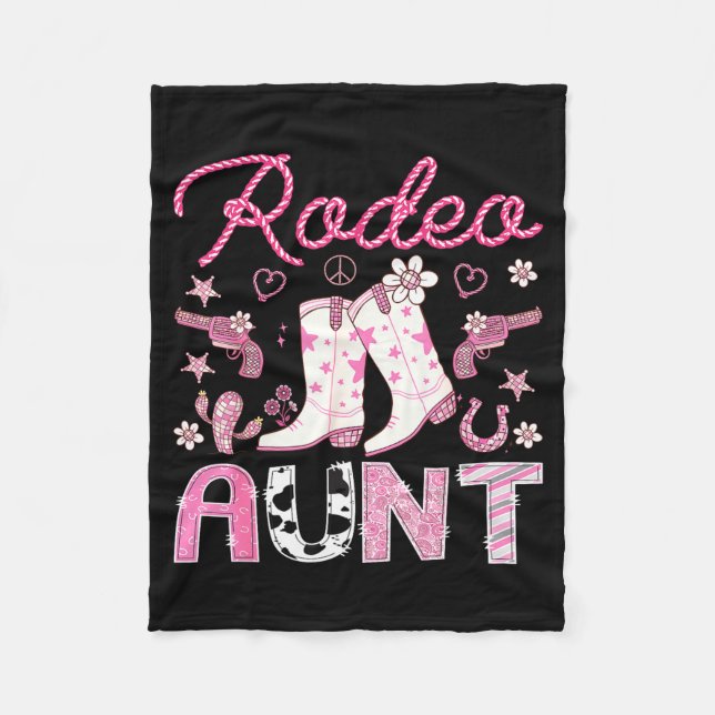 Couverture Polaire Rodeo Aunt Nk Cowgirl Western Coquette Birthday Gi (Devant)