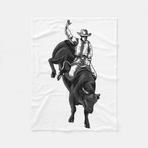 Couverture Polaire Rodeo Bull Rider Pour Cowboys Horseback Horseback