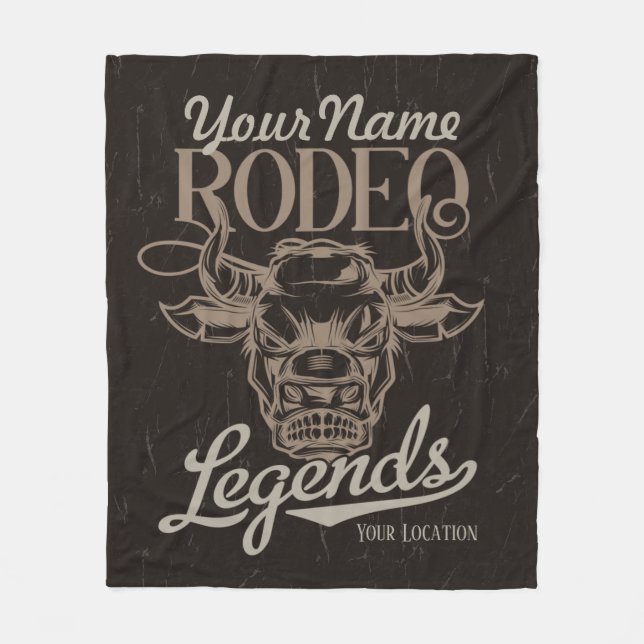 Couverture Polaire Rodéo personnalisé Old West Steer Roping Légendes (Devant)