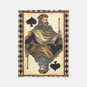 Couverture Polaire Roi de carte de jeu de pelles par le studio de