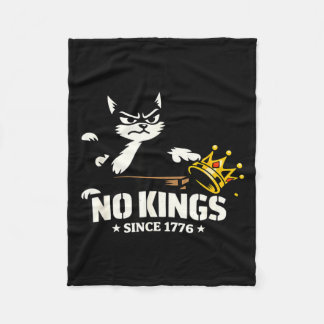 Couverture Polaire Rois de chats drôles depuis 1776 Couronne humour p