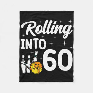 Couverture Polaire Rolling Into 60 Bowling 60th Birthday