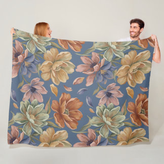 Couverture Polaire Romantic Cottage Flowers